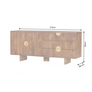 MADISON modern mangófa komód -177cm