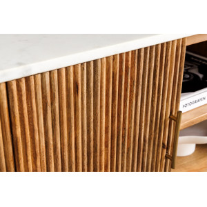 TRES CHIC modern mangófa TV-szekrény - 140cm