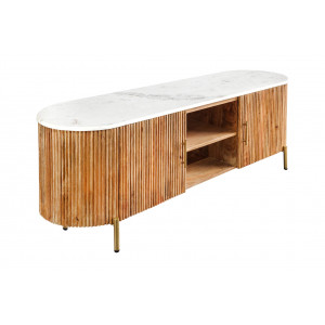 TRES CHIC modern mangófa TV-szekrény - 140cm