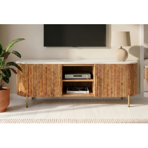 TRES CHIC modern mangófa TV-szekrény - 140cm