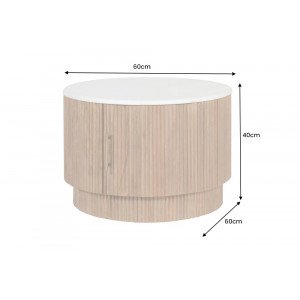TRES CHIC modern mangófa dohányzóasztal - 60cm