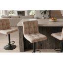 MODENA design bársony bárszék- beige