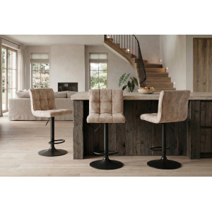 MODENA design bársony bárszék- beige INVICTA