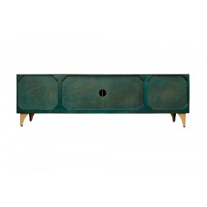 GOLDEN SUNSET design mangófa TV-szekrény - 180cm - türkiz