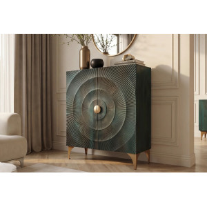 GOLDEN SUNSET exkluzív szekrény - 120cm - türkiz INVICTA