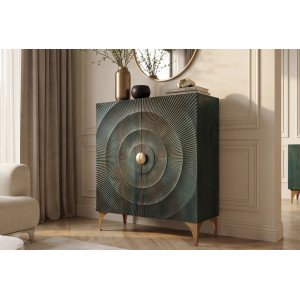 GOLDEN SUNSET exkluzív szekrény - 120cm - türkiz INVICTA