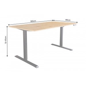OAK DESK állítható magasságú íróasztal - 160cm