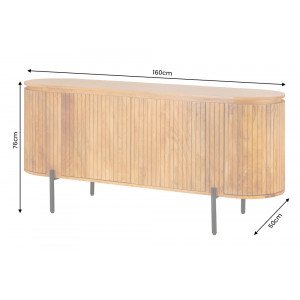 GATSBY modern mangófa komód - 160cm