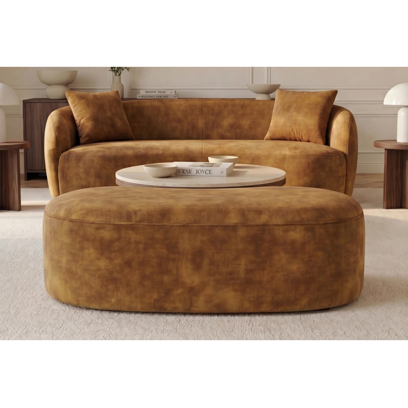 ELEMENTAL design puff/tároló - 120cm - mustár