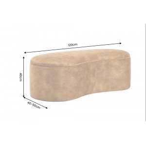 ELEMENTAL design puff/tároló - 120cm - mustár