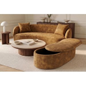 ELEMENTAL design puff/tároló - 120cm - mustár