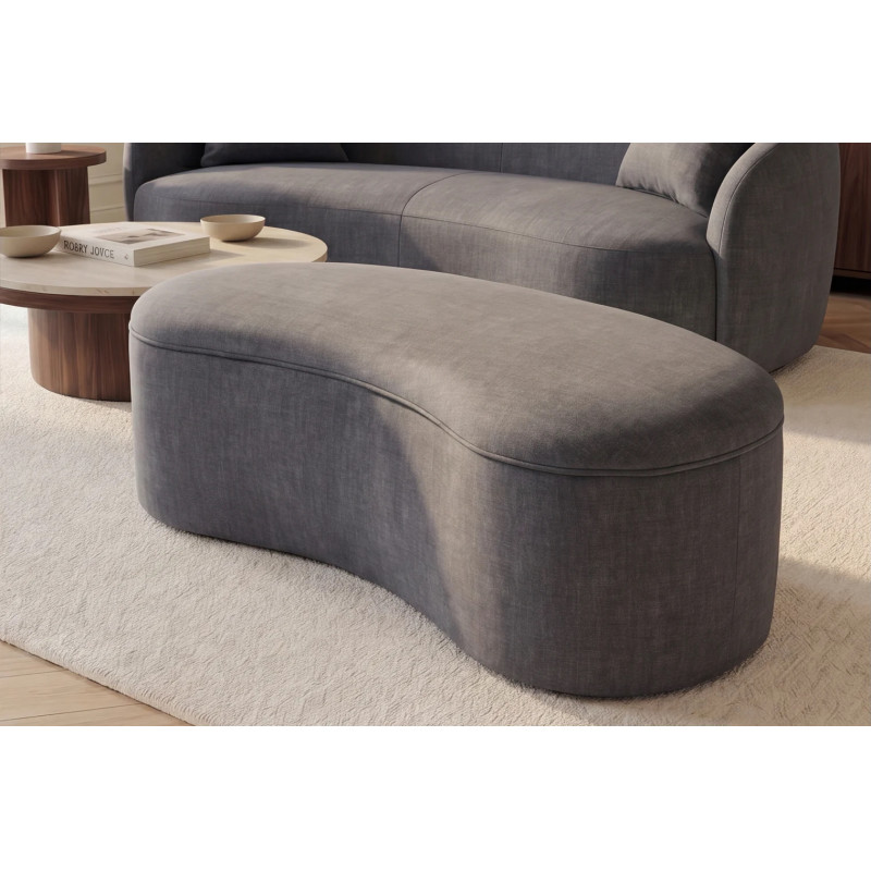 ELEMENTAL design puff/tároló - 120cm - szürke