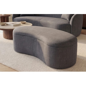 ELEMENTAL design puff/tároló - 120cm - szürke INVICTA