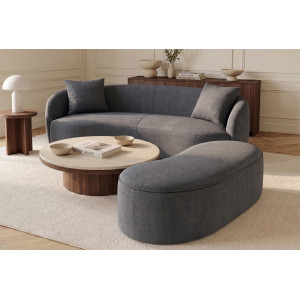 ELEMENTAL design puff/tároló - 120cm - szürke