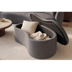 ELEMENTAL design puff/tároló - 120cm - szürke