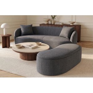 ELEMENTAL design puff/tároló - 120cm - szürke