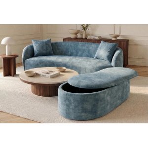 ELEMENTAL design puff/tároló - 120cm - türkiz