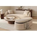ELEMENTAL design boucle puff/tároló - 120cm - beige