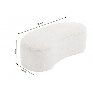 ELEMENTAL design boucle puff/tároló - 120cm - beige