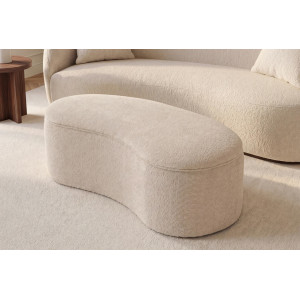 ELEMENTAL design boucle puff/tároló - 120cm - beige INVICTA