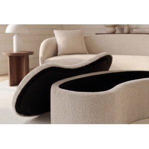 ELEMENTAL design boucle puff/tároló - 120cm - beige