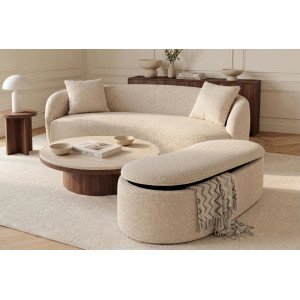 ELEMENTAL design boucle puff/tároló - 120cm - beige