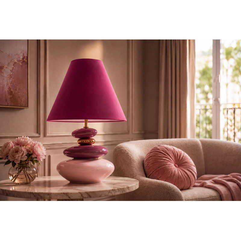 STONES OF ECSTASY modern asztali lámpa -60cm - pink