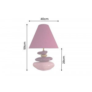 STONES OF ECSTASY modern asztali lámpa -60cm - pink