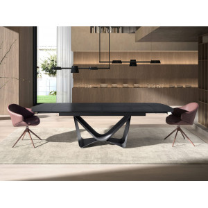 PERALTA prémium bővíthető üveg étkezőasztal - 200-280cm