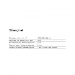 SHANGHAI design bioetanol kandalló