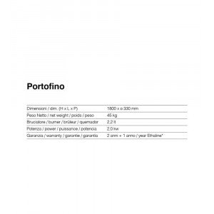 PORTOFINO design bioetanol kandalló