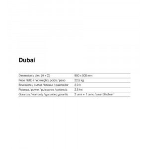 DUBAI design bioetanol kandalló