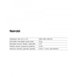 NAIROBI design bioetanol kandalló