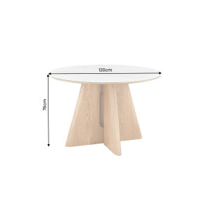ORGANICO modern kerek étkezőasztal - 120cm