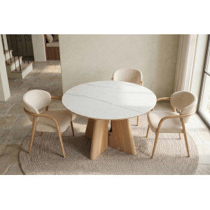 ORGANICO modern kerek étkezőasztal - 120cm Étkezőasztalok
