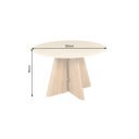 ORGANICO modern kerek étkezőasztal - 120cm - travertin