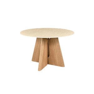 ORGANICO modern kerek étkezőasztal - 120cm - travertin