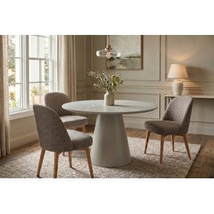 VOGUE modern kerek étkezőasztal - 120cm - szürke
