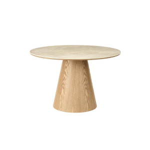 UNEO modern kerek étkezőasztal - 120cm - travertin