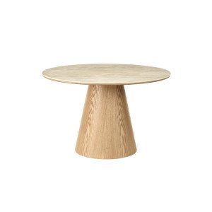 UNEO modern kerek étkezőasztal - 120cm - travertin