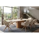UNIQUE OAK design kerámia étkezőasztal - 200cm - travertin