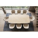 UNIQUE OAK design kerámia étkezőasztal - 200cm - travertin