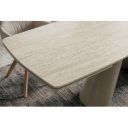 PRESTON exkluzív kerámia bővíthető étkezőasztal - travertin - 160-240cm