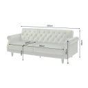 MAISON BELLE modern ágyazható kanapé - 220cm - zöld bársony
