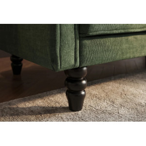 MAISON BELLE modern ágyazható kanapé - 220cm - zöld bársony