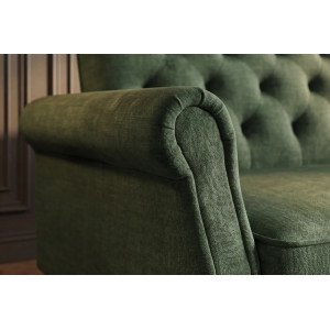 MAISON BELLE modern ágyazható kanapé - 220cm - zöld bársony