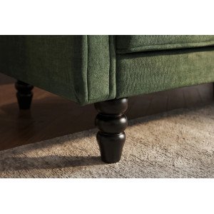 MAISON BELLE modern ágyazható kanapé - 220cm - zöld bársony
