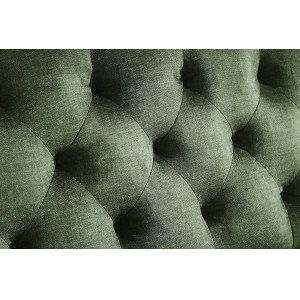 MAISON BELLE modern ágyazható kanapé - 220cm - zöld bársony