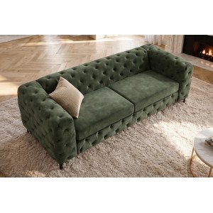 MAGNOLIA design kanapé - sötétzöld bársony
