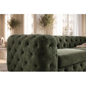 MAGNOLIA design kanapé - sötétzöld bársony